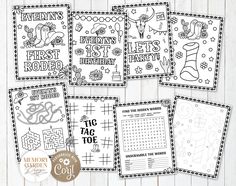 the free printable coloring pages for adults and children to color on, including birthday cards