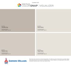 the colorsnap visualizer is shown in three different shades, including gray and white