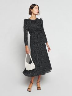 Fitting Skirt, Autumn Dress, Cocktail Party Dress, Georgette Fabric, Sleeve Midi Dress, Long Sleeve Midi, Fitted Skirt, Dresses Short, Long Sleeve Midi Dress