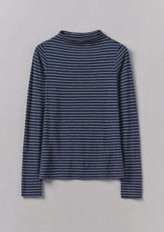 Our tee is crafted from lightweight jersey which has a slub for a slight texture and finished with a stripe. Cut with a high neck and to a neat silhouette for effortless layering, with elongated sleeves. Organic cotton jersey. High neck. Elongated sleeves. Low-hip length. ### Details Machine wash 40ºC. 100% cotton. Made in Portugal.These cotton fibres have been grown in a chemical and pesticide free environment. Size & Fit Regular fit. Length: Low hip. Sleeve: Full length. Neck: High neck. Studio model Nova is 5ft 9in/175cm tall and is wearing a size 8. Velvet Accessories, Clothes Wishlist, Mens Loungewear, Loungewear Women, Women Nightwear, Womens Loungewear, Short Shirts, Dress Pant, Fashion Story