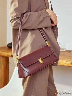 Bird in Bag - Leather Flap Baguette Handbag Fashionable Business Casual, Pretty Purses, Leather Suitcase, Tas Bahu, Purse Collection, Leather Crossbody Bags, Stylish Footwear, Women Purse, Girly Bags