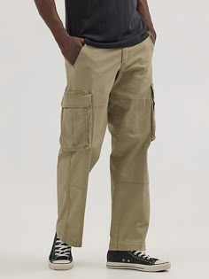 You can take everything with you whenever you wear our Men’s Ripstop Cargo Pant. Made to handle everything the day throws your way, these relaxed fit pants are as tough as they come. They’re crafted from a woven cotton fabric with just a hint of stretch. They feature a straight leg, roomy side pockets with extra compartments for essentials, back pockets, side pockets, a keychain belt loop, as well as a classic zip-fly and button closure. They won’t disappoint. Cargo Pants Mens Outfit, Utility Pants Outfit Men, Men’s Cargo Pants Styles, Guys Cargo Pants Outfit, Men’s Pants, Cargo Pants Men Outfit, Mens Cargo Pants Outfit, Straight Leg Pants Men, Utility Pants Outfit