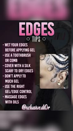 Hairstyles For Natural Hair, Black Teenage Girl Tips, Glow Up Tips Black Teens, Natural Hair Journey Tips, Hair Journey Tips, Edges Hair, Hair Growing Tips, Beauty Routine Tips, Natural Hair Care Tips