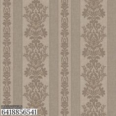 a striped wallpaper with an ornate design