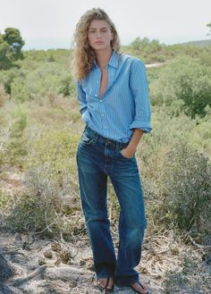 Transitional Denim – Nili Lotan Palette Spring, French Girl Chic, Tomboy Chic, Spring Palette, Fall Denim, Nili Lotan, Style Goals, Striped Turtleneck, East Hampton