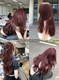 Wine Hair, Cherry Hair, Hair Inspiration Long, Hair Tint