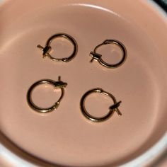 Two Pairs Nwot Bought From Claire’s. Not Solid Gold Simple Gold Hoops, Harry Potter Style, Gold Hoops, Solid Gold, Harry Potter, Jewelry Earrings, Women Jewelry, Gold, Women Shopping