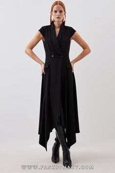 Tailored to perfection, tuxedo dresses for women blend structure and grace. A versatile choice that can be dressed up or down for various occasions. Ladies Clothes Fashion