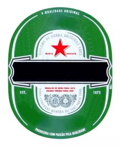 a green frisbee with a red star on the front and black band around it