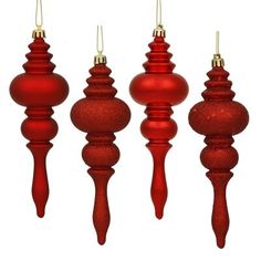 Expand your ornament collection this holiday season with this shiny set of final Christmas ornaments. Crafted from plastic, this set features eight hanging ornaments with shiny, matte, glitter, and holographic finishes that give off the luster of real glass. Built-in gold or silver ornament hangers make it easy to hang from any branch or any strand of garland on the staircase or entryway. And its shatterproof material makes it perfect for homes with children and pets. Color: Red Mercury Row® 8 P Vickerman Christmas Tree, Nutcracker Christmas Tree, Plastic Christmas Tree, Shatterproof Ornaments, Contemporary Christmas, Ornament Hooks, Silver Ornaments, Gold Ornaments, Diy Chair