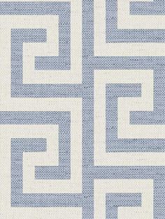 LN41212 Seabrook Textured Greek Key Blue Wallpaper Entry Way Wallpaper, Greek Key Wallpaper, Coastal Chinoiserie, Peal And Stick Wallpaper, Blue And White Wallpaper, Greek Blue, Lillian August, Manhattan Apartment, Go Wallpaper