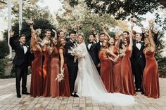 - https://howcandothis.com/weddingideas/black-tie-fall-wedding-ceremony-at-cloverleaf-farm-in-georgia/ Black Suit Brown Tie Wedding, All Black Fall Wedding, Rust Bridesmaid Dress Black Groomsmen, Black Tux With Terracotta, Fall Wedding Colors Black Suits, Rust Black And White Wedding, Black Suit Rust Tie Wedding, Black Suit Terracotta Wedding, Black Suit With Rust Tie