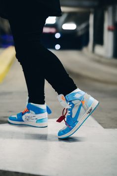 “UNC”   #nike #offwhite #virgilabloh #sneakers #shoes #kicks #jordan #basketball Unc Outfit, Jordan Ideas, Hypebeast Shoes, Birthday Shoes, Sneakers Wallpaper, Hypebeast Fashion, Off White X Nike