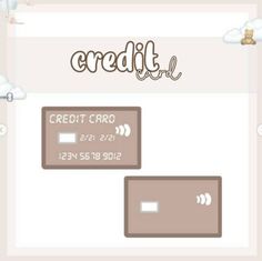 an image of a credit card with clouds in the background and text that reads credit