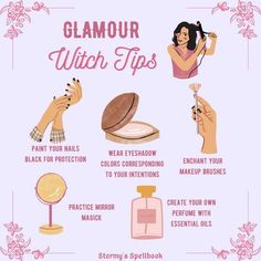 Witch Diary, Glamour Witch, Beauty Spells, Witch Tips, Witchy Tips, Pagan Spirituality, High Vibrations, Wiccan Magic, Witch Stuff