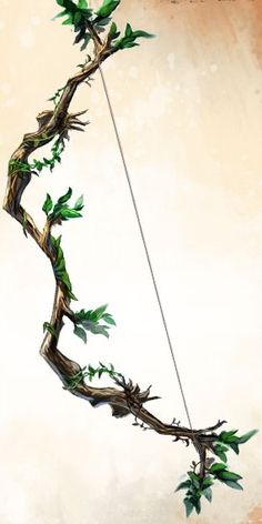 an artistic photo of a tree swing with vines and leaves growing on the branch, as if it were made out of wood