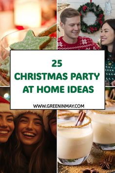 christmas party at home ideas with text overlay