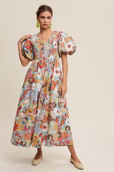 modest maxi dresses Modest Attire, Puff Sleeve Maxi Dress, Modest Midi Dress, Modest Boutique, Modest Maxi, Fashion Modest, Modest Tops, Elastic Sleeves, Dress Modest