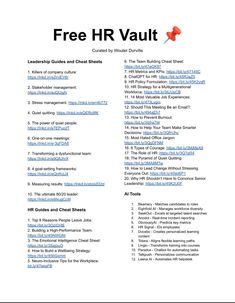 an image of a website page with the text free hrvault on it and other information