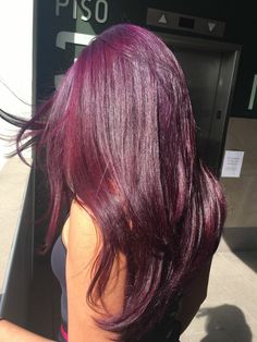 Red Violet Hair Purple Red Tinted Hair, Cherry Red And Purple Hair, Maroon Violet Hair, Haircuts With Red Hair, Purplish Red Hair Color, Cherry Red Purple Hair, Dark Reddish Purple Hair, Violet And Red Hair, Dark Purple And Red Hair