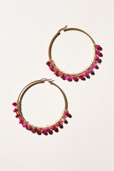 Add a touch of color to your look with these cute mini hoops, handcrafted using the intricate macrame technique. Each pair features beautiful beads that create an understated color statement, making these earrings a must-have addition to any jewelry collection. Lightweight and versatile, they pair perfectly with any outfit, whether you're dressing up for a special occasion or adding a chic touch to your everyday style. These earrings are a staple item, embodying both craftsmanship and contempora Intricate Macrame, Tiger Eye Stone, Earring Sale, Craft Inspiration, Gold Hoop, Contemporary Fashion, Granada, Everyday Style, Things To Buy