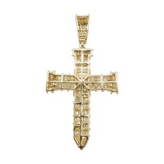 14k Baguette Diamond Cross With 2.13 Carats Of Diamonds #24042 -100% 14K Gold, 7.7 grams -2.13ct of Natural Diamonds -Diamond Quality: SI-VS Measurements: -Height: 1.5in -Bail Size: 7.5mm -Uni-Sex Religious Pendant Diamond Cross, Baguette Diamond, Natural Diamonds, Diamonds, White Gold, Yellow Gold, Size 7, Rose Gold, Pendant