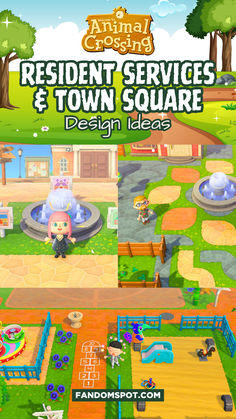 animal crossing resident services and town square design ideas