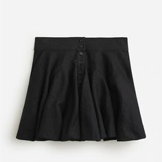 Black Linen-Blend Skirt. Never Worn. New With Tags. Black Full Skirt Skort For Summer, Chic Full Skirt Black Skort, Chic Black Full Skirt Skort, Black Skirts, Black Linen, Black Skirt, Linen Blend, J Crew, Womens Skirt