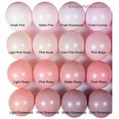 pink and white balloons with names for each balloon in the bottom right hand corner, which includes