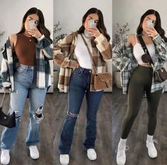 3 different ideas to wear Cute But Casual Outfits Fall, California Aesthetic Outfit Winter, Church Winter Outfit, Baguio Outfit, Outfit Ideas Cold Weather, Shein Fall Outfits, Easy Fits, Shacket Outfit, Pretty Fits