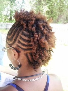 Braid and chunky twist Plait Hairstyles For Black Women, Color Sisterlocks, Natural Mohawk, Fro Hawk, Hairstyle Natural Hair, Hairstyles Photos, Cornrow Styles, African Natural Hairstyles