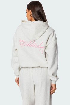 Sasha Bow Detail Hoodie Sweat Outfits For Women, Matching Sweat Set, Cute Sweats, Girly Fits, Sweat Sets, Hoodie Graphic, Trendy Hoodies, Comfy Fits, Bow Detail