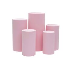 Spandex Pillar Covers for Metal Cylinder Pedestal Stands 5 pcs/set - Pink Cylinder Pedestal, Gold Sequin Table Runner, Pregnancy Ideas, Folding Chair Covers, Burlap Tablecloth, Sequin Table Runner, Metal Cylinder, Dessert Table Decor, Sequin Table