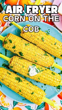 Air Fryer Corn On The Cob is a deliciously easy new way to enjoy a classic side dish that everyone loves. You are just minutes away from the most deliciously butter corn on the cob that you’ve ever tried!