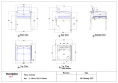 the measurements for an outdoor dining table and chair, including two chairs with arms that are facing