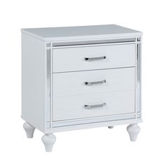 The nightstand has a glossy lacquer finish and mirror frame trim, giving it an elegant appearance, Its sleek, minimalist modern style complements any room's decor and adds a touch of elegance and magnificence to your home, It's a great choice for modern furniture.. This multi-functional bedside table is perfect for keeping your room neat and organised, It has two drawers and a hidden drawer, providing ample storage space, The top and hidden drawers are felt-lined to ensure privacy and secure sto Functional Nightstand, Living Room Accent Pieces, Mdf Plywood, Beautiful Table Lamp, Contemporary Nightstand, White Nightstand, Small Side Table, Mirror Frame, Small Living Rooms