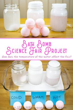 bath bomb science fair project how does the temperature of the water differ to the fluff?