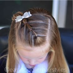 Quick Hairdos, Nanny Ideas, Girl Hairdos, Kids Hairstyle, Toddler Hairstyles Girl