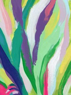 an abstract painting with multicolored brush strokes