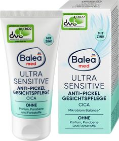 Die Balea MED Ultra Sensitive Anti-Pickel Gesichtspflege Cica ist speziell auf sensible, unreine Haut abgestimmt. Die Wirkstoffkombination hilft effektiv bei Hautunreinheiten und wirkt zugleich beruhigend. Die Formel mit Cica hilft, Rötungen sowie Juckreiz bei Hautunreinheiten zu lindern. Die Kombination aus Zink und Panthenol unterstützt die Feuchtigkeitsversorgung der Haut und das Abklingen von Pickeln. Allantoin und Glycyrrhetinsäure unterstützen die hautberuhigende Wirkung zusätzlich. Die Ha Makeup Color Corrector, Eye Moisturizer, Hair Cleanser, Cosmetics Ingredients, Body Serum, Body Moisturizers, Too Faced Concealer, Powder Highlighter, Color Corrector