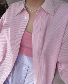 Pink Linen Shirt Outfit, Pink And Blue Outfit Aesthetic, Pink Ootd, Pink Shirt Outfit, Everyday Fashion Outfits, Outfits Casuales, Teen Fashion, Cute Casual Outfits