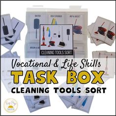 Special Education Life Skills Activities, Vocational Task Boxes, Vocational Tasks Special Education, Special Education Life Skills, Vocational Activities, Vocational Tasks, Transition Activities, Vocational Education, Consumer Math