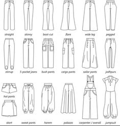 the different types of pants that you can use to wear on your bodysuits