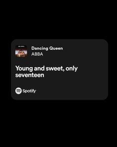 an image of a tweet with the words young and sweet, only seveneen