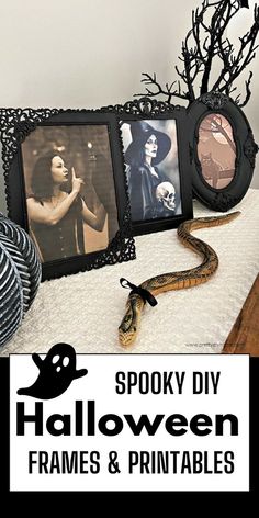 spooky diy halloween frames and printables