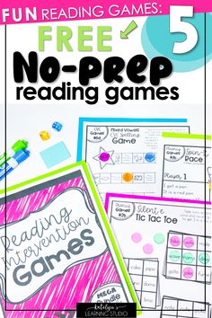 free no prep reading games for kids with the text fun reading games 5 and five