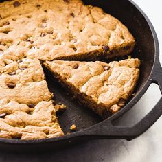 a skillet with some food inside of it