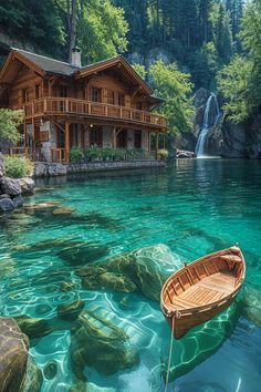 Turquoise Mountain Lake Tiny Beach House, Water Mountain, Natural Swimming Ponds, Water Activity, Episode Interactive Backgrounds, Mountain Cabins, Water Pictures, Water Aesthetic, Beautiful Cabins