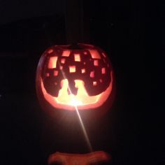 a pumpkin carved to look like an elephant