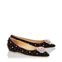 Jimmy Choo ROMY FLAT Jimmy Choo Romy, Shoes Luxury, Designer Boots, Black Flats, Shoe Game, Luxury Shoes, Womens Flats